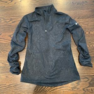 Nike Black Snake Skin Dri Fit Pull Over (m)